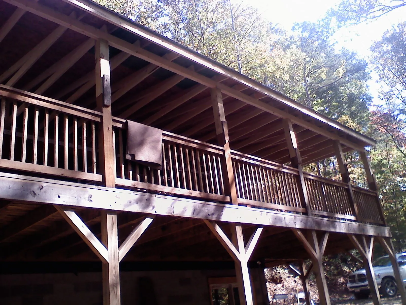 Timber framing under a new elevated porch and deck — Roof Leak Repair in Campbelltown by Roofing Brothers